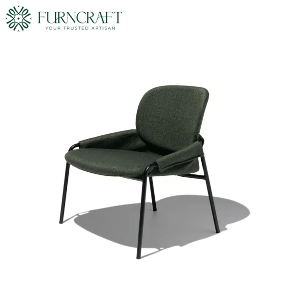 Mack Upholstered Lounge Chair Dark Green