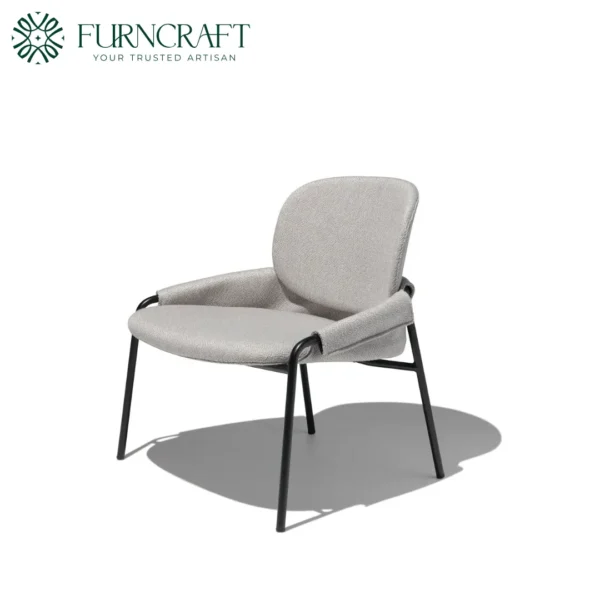 Mack Upholstered Lounge Chair Light Grey