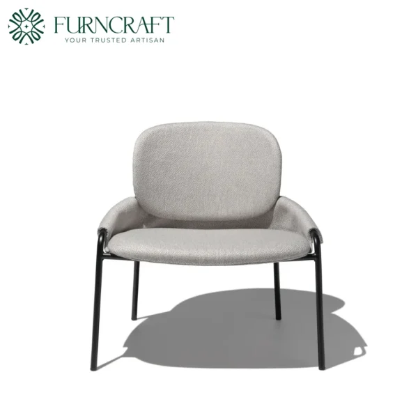 Mack Upholstered Lounge Chair Light Grey