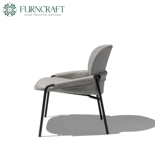 Mack Upholstered Lounge Chair Light Grey