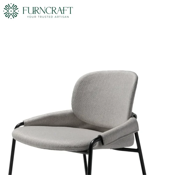 Mack Upholstered Lounge Chair Light Grey