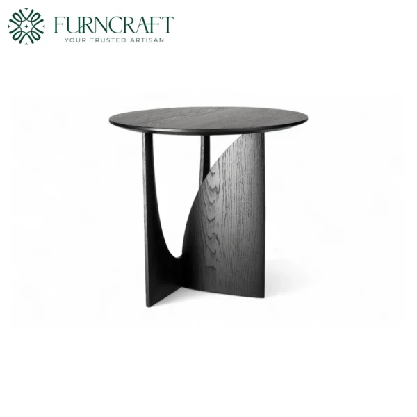Geometric Side Table Black Oak