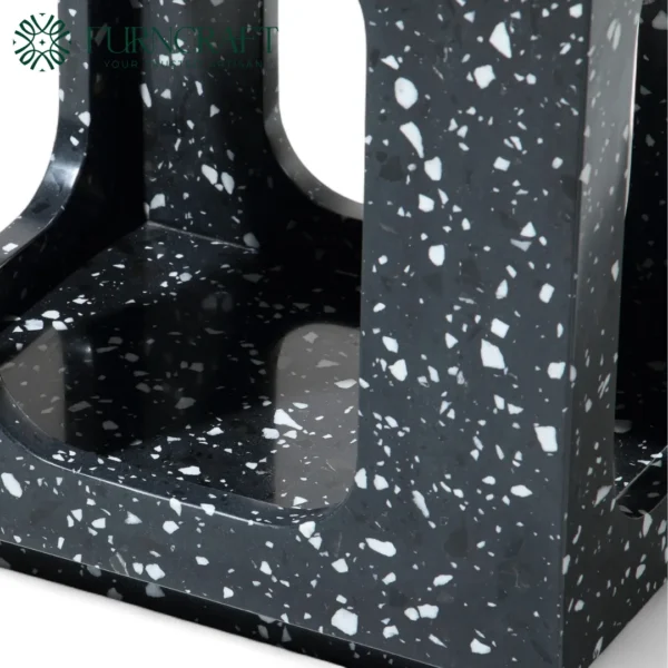 Oval Moon Side Table Black