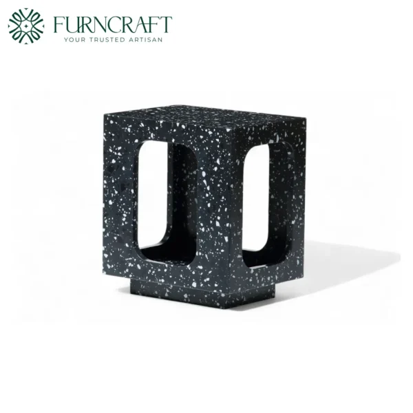 Oval Moon Side Table Black