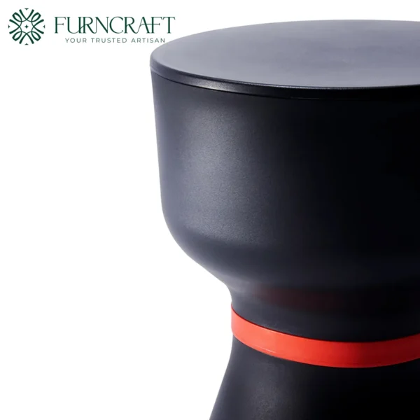 Paheko Side Table Black Red Line