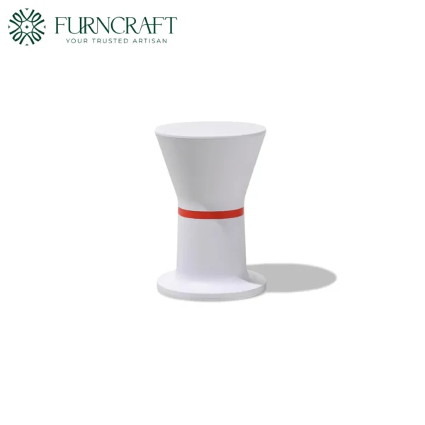 Paheko Side Table White Red Line