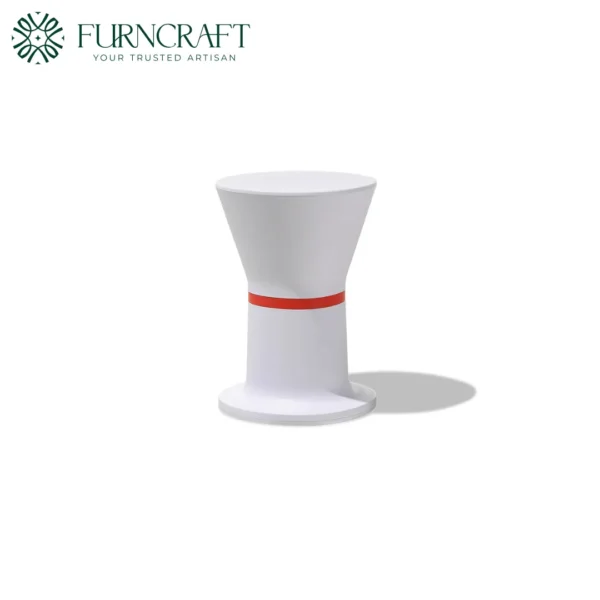 Paheko Side Table White Red Line