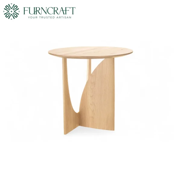 Geometric Side Table Oak